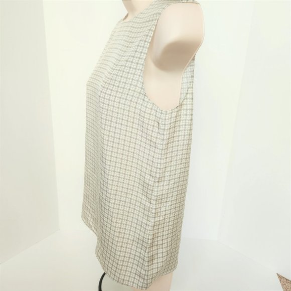 THEORY Grid Silk Shell Top, Petite - Picture 5 of 10